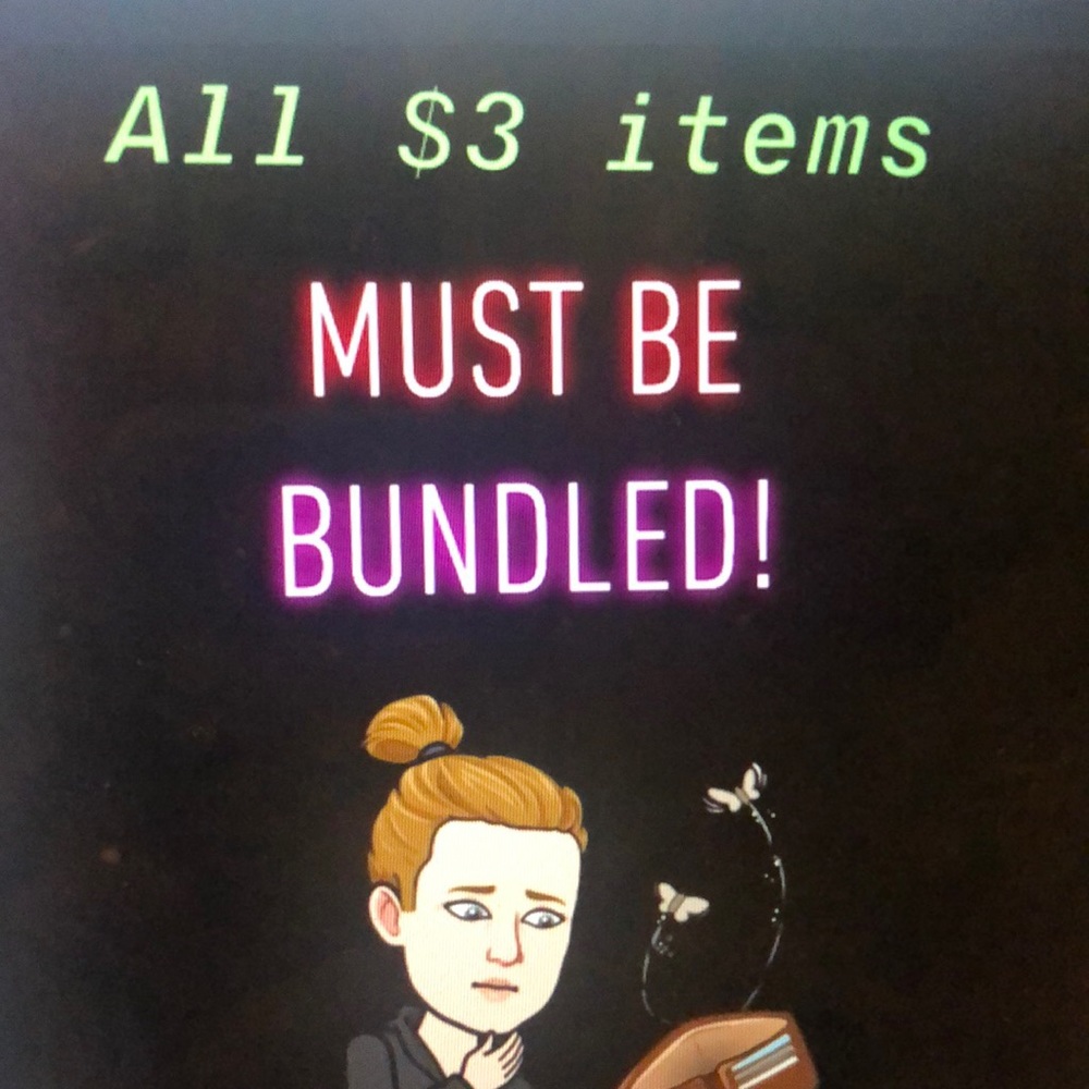 Important! All $3 items must be bundled!